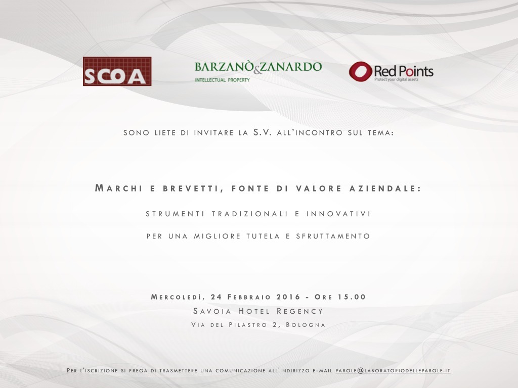 Convegno – Marchi e brevetti: fonte di valore aziendale